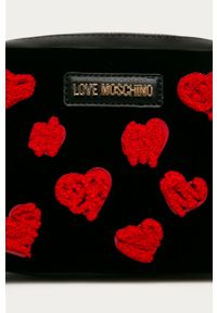 Love Moschino - Torebka. Kolor: czarny. Materiał: skórzane. Rozmiar: małe. Rodzaj torebki: na ramię #2