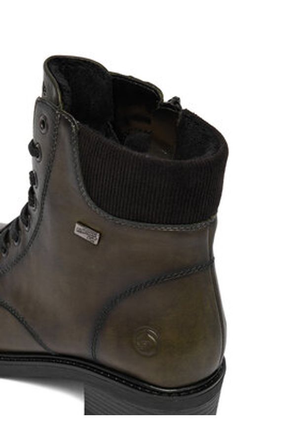 Remonte Trzewiki CEO-D1A70-52 Zielony. Kolor: zielony. Materiał: skóra