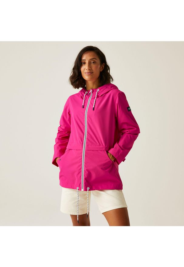 Regatta - Kurtka turystyczna przeciwdeszczowa damska Bayletta wodoodporna. Kolor: różowy. Sport: turystyka piesza