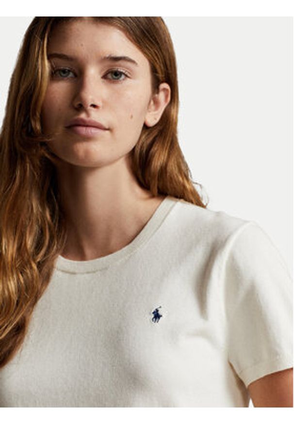Polo Ralph Lauren Sweter 211891673001 Écru Relaxed Fit. Typ kołnierza: polo. Materiał: bawełna