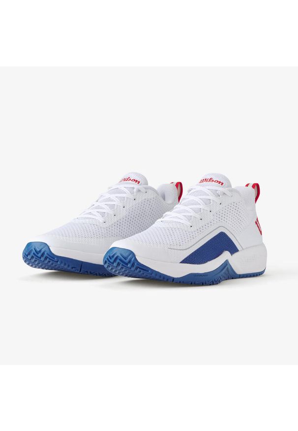 Buty do tenisa Wilson Rush Pro Lite. Kolor: niebieski, biały, wielokolorowy. Sport: tenis