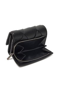 Calvin Klein Portfel damski Ck Woven Small Trifold K60K612953 Czarny. Kolor: czarny. Materiał: skóra #3