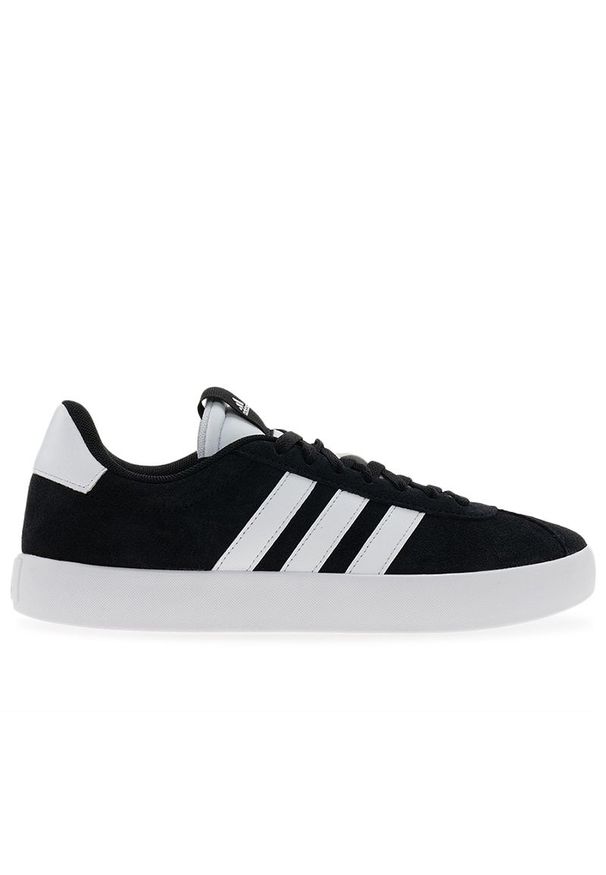 Adidas - Buty męskie adidas VL Court 3.0 ID6278 - czarne. Kolor: czarny. Materiał: skóra, zamsz, guma. Szerokość cholewki: normalna. Wzór: aplikacja