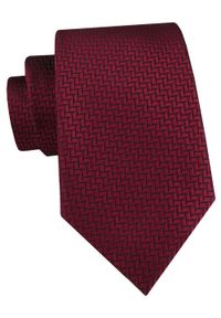 Męski Krawat Alties - Bordowy z Delikatną Fakturą Tkaniny. Kolor: czerwony. Materiał: tkanina. Styl: wizytowy, elegancki #1