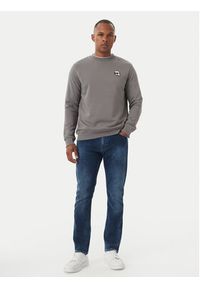 Karl Lagerfeld - KARL LAGERFELD Bluza 705710 561900 Szary ciemny Regular Fit. Typ kołnierza: dekolt w karo. Kolor: szary. Materiał: bawełna #4