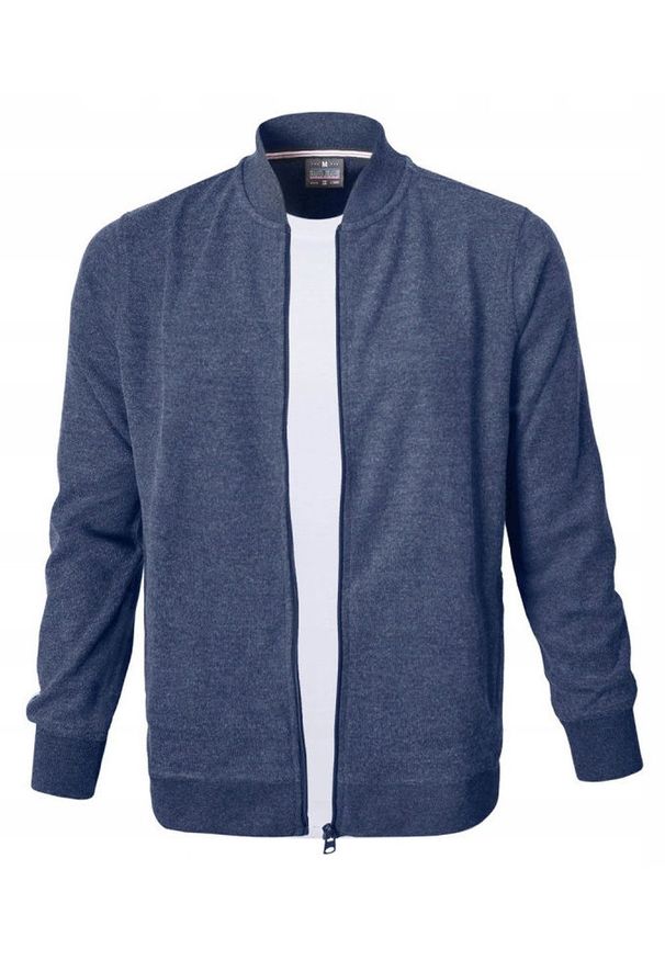 Wygodna, Rozpinana Bawełniana Bluza - Pako Jeans - Niebieska. Kolor: niebieski. Materiał: poliester, bawełna