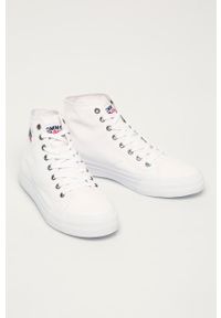 Tommy Jeans - Trampki. Nosek buta: okrągły. Zapięcie: sznurówki. Kolor: biały. Materiał: guma #5