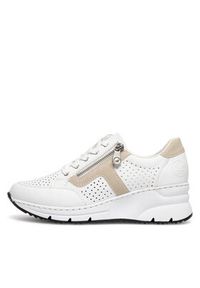 Rieker Sneakersy N6304-80 Biały. Kolor: biały. Materiał: skóra #3