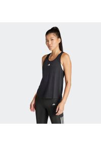 Adidas - Koszulka fitness damska ADIDAS bez rękawów. Kolor: czarny. Materiał: materiał, skóra. Długość rękawa: bez rękawów. Sport: fitness