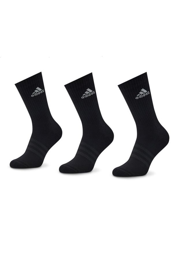 Adidas - adidas Zestaw 3 par wysokich skarpet unisex Cushioned Crew IC1310 Czarny. Kolor: czarny. Materiał: bawełna