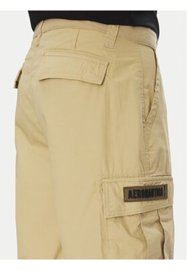 Aeronautica Militare Szorty materiałowe 251BE250CT3501 Beżowy Regular Fit. Kolor: beżowy. Materiał: bawełna