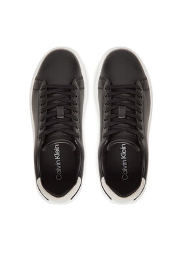 Calvin Klein Sneakersy Cupsole Lace Up - Suede Bt HW0HW02404 Czarny. Kolor: czarny. Materiał: skóra