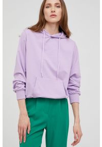 Answear Lab bluza damska kolor fioletowy z kapturem gładka. Okazja: na co dzień. Typ kołnierza: kaptur. Kolor: fioletowy. Wzór: gładki. Styl: wakacyjny #6