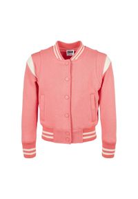 Urban Classics - Kurtka Dresowa Dla Dziewcząt. Kolor: biały, wielokolorowy, różowy. Materiał: dresówka