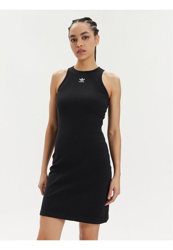 Adidas - adidas Sukienka letnia Essentials IT9881 Czarny Slim Fit. Kolor: czarny. Materiał: bawełna. Sezon: lato