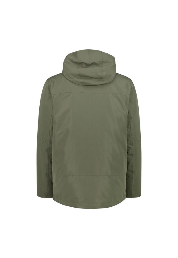 Kurtka męska turystyczna CMP 33Z1577D. Kolor: wielokolorowy, czarny, zielony. Sport: turystyka piesza