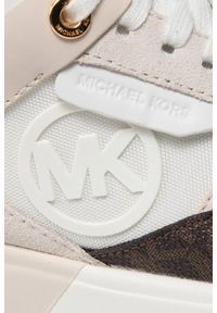 Michael Kors - MICHAEL KORS Beżowe sneakersy Theo Trainer. Kolor: beżowy #5