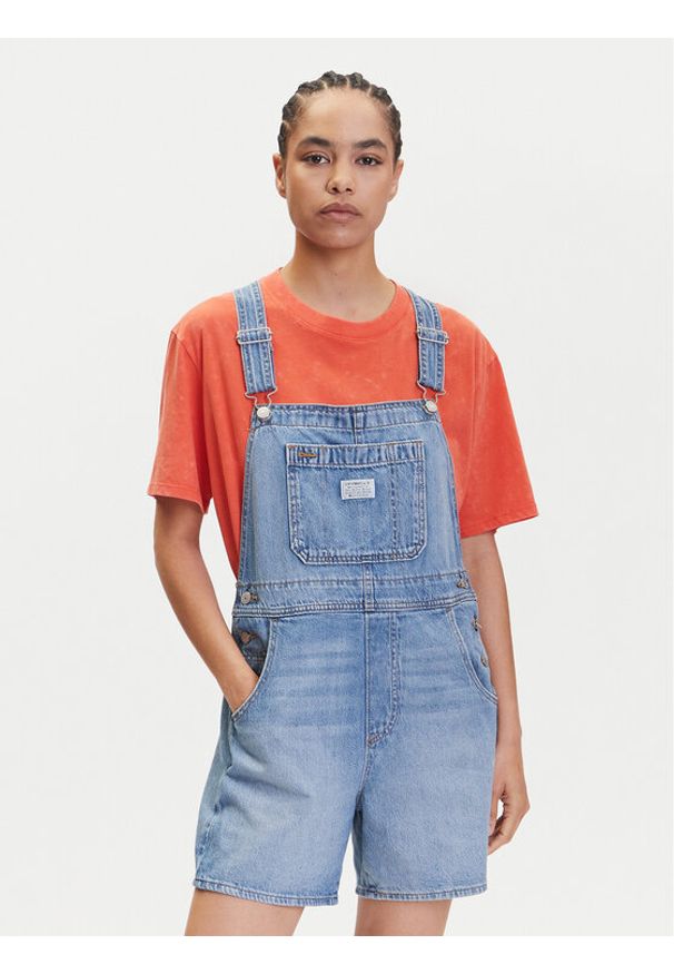 Levi's® Ogrodniczki Utility 001UY-0000 Niebieski Loose Fit. Kolor: niebieski. Materiał: bawełna