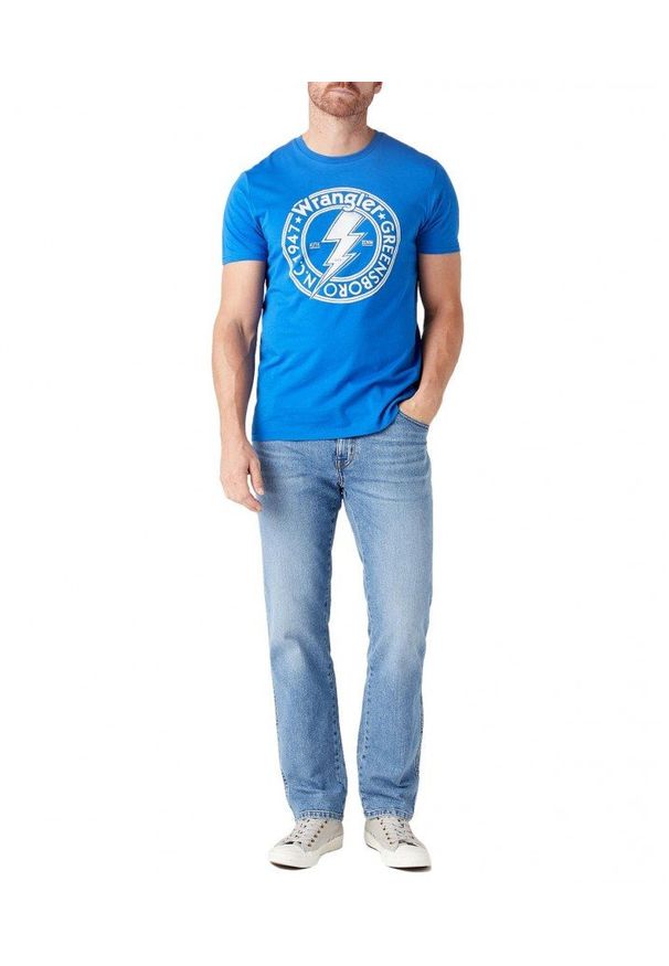 Wrangler - WRANGLER TEXAS MĘSKIE SPODNIE JEANSOWE GLASTON BLUE W121HN13S 112145769