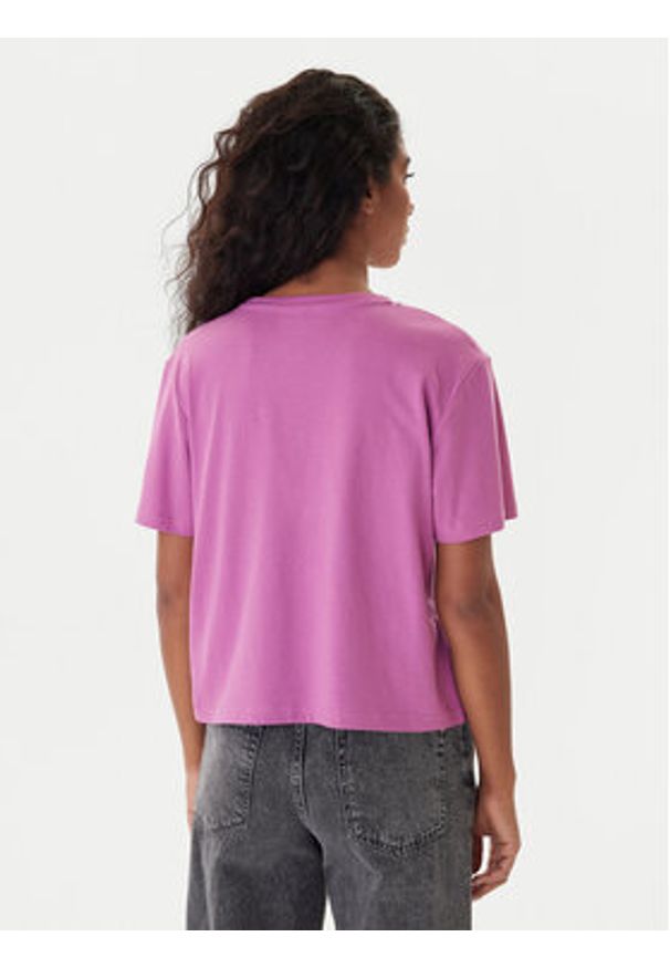 Kappa T-Shirt Frega 351M1KW Fioletowy Regular Fit. Kolor: fioletowy. Materiał: bawełna