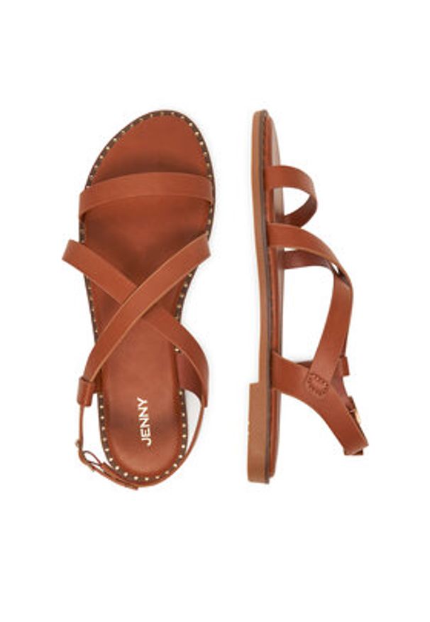 Jenny - JENNY Sandały WFA3719-1 Brązowy. Kolor: brązowy. Materiał: materiał, syntetyk