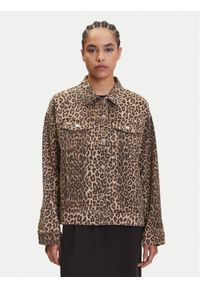 Vero Moda Kurtka jeansowa Tessa 10329961 Brązowy Oversize. Kolor: brązowy. Materiał: bawełna