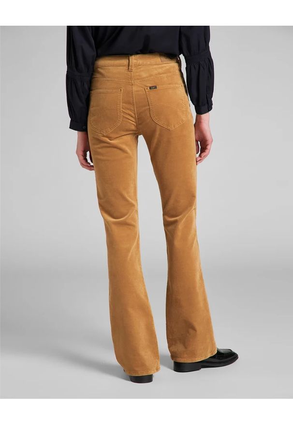 Lee - LEE BREESE BOOT DAMSKIE SPODNIE MATERIAŁOWE TOBACCO BROWN L31TMI78 112139882. Materiał: materiał
