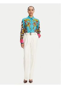 Versace Jeans Couture Koszula 78HAL2P1 Niebieski Regular Fit. Kolor: niebieski. Materiał: wiskoza #4