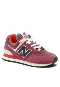 New Balance Sneakersy U574RX2 Bordowy. Kolor: czerwony. Materiał: zamsz, skóra. Model: New Balance 574 #3