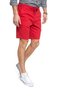 Lee - SPODENKI LEE DRAWSTRING SHORT CHINESE RED L73ULV50. Materiał: materiał