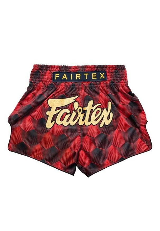 FAIRTEX - Spodenki Muay Thai Sześciany Fairtex BS1919 Czerwone/Czarne S. Kolor: czerwony