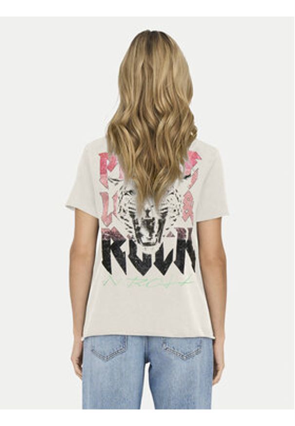 only - ONLY T-Shirt Lucy 15307412 Écru Regular Fit. Materiał: bawełna