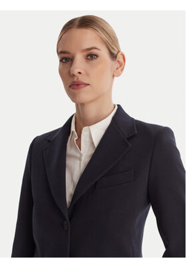 Weekend Max Mara Marynarka Ginnasta 2615911011 Granatowy Slim Fit. Kolor: niebieski. Materiał: bawełna