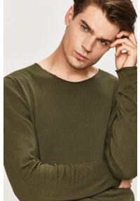 Only & Sons - Sweter. Okazja: na co dzień. Kolor: zielony. Materiał: dzianina. Styl: casual #1