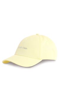 Calvin Klein Czapka z daszkiem Ck Must Tpu Logo Cap K60K610525 Żółty. Kolor: żółty. Materiał: bawełna, materiał