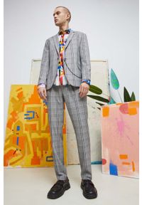 medicine - Medicine koszula męska kolor multicolor regular z kołnierzykiem klasycznym. Typ kołnierza: kołnierzyk klasyczny. Materiał: tkanina. Długość rękawa: długi rękaw. Długość: długie. Styl: klasyczny #2