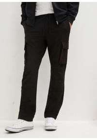 bonprix - Spodnie funkcjonalne Regular Fit Straight. Kolor: czarny. Materiał: materiał