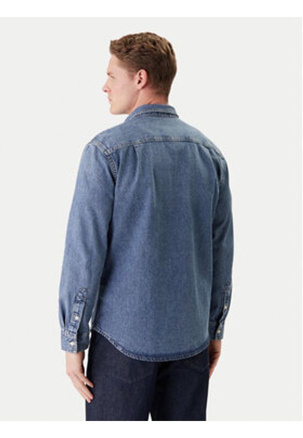 Calvin Klein Jeans Koszula jeansowa LV04RE708G Niebieski Regular Fit. Kolor: niebieski. Materiał: bawełna