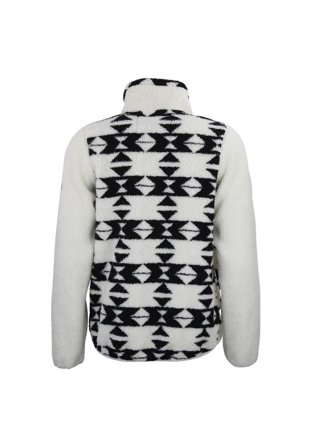 PEAK MOUNTAIN - Polar zippowany z kieszenią na piersi dla kobiet Peak Mountain Sherpa 350G. Kolor: wielokolorowy, biały, beżowy. Materiał: polar