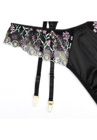 Intica - Komplet bielizny z wyszywanymi detalami Gesche. Kolor: czarny. Materiał: tkanina #2