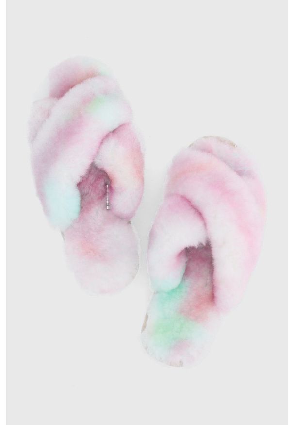 EMU Australia - Emu Australia - Kapcie Mayberry Tie Dye. Kolor: różowy. Materiał: materiał, guma