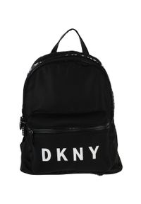 DKNY - Dkny - Plecak dziecięcy. Kolor: czarny. Materiał: poliester, materiał. Wzór: nadruk #1