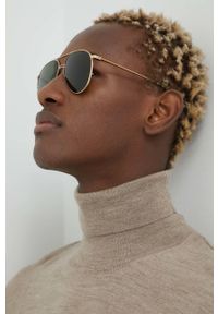 Burberry okulary przeciwsłoneczne męskie kolor złoty. Kolor: złoty #1