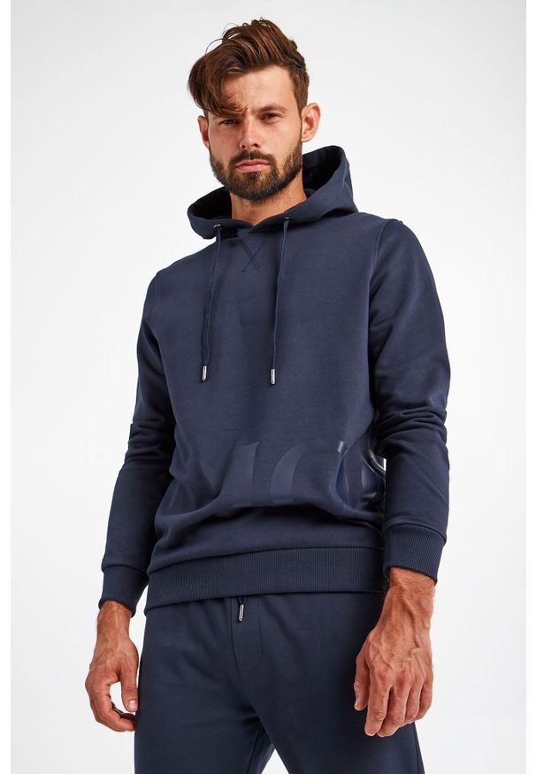 BLUZA SHARAD JOOP!. Typ kołnierza: kaptur. Wzór: napisy