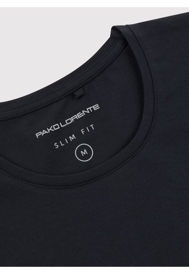 Pako Lorente - PAKO LORENTE – Longsleeve męski w kolorze czarnym. Kolor: niebieski, biały, czarny. Materiał: bawełna, elastan. Długość rękawa: długi rękaw. Długość: długie