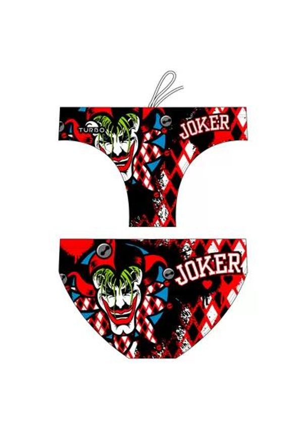 TURBO - Kąpielówki męskie spodenki kąpielowe slipy Turbo Hombre Crazy Joker. Kolor: czerwony