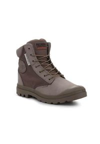 Buty do chodzenia unisex Palladium Pampa SC Wpn US. Wysokość cholewki: za kostkę. Zapięcie: sznurówki. Kolor: brązowy. Materiał: guma, syntetyk, materiał. Szerokość cholewki: normalna. Sport: turystyka piesza #1