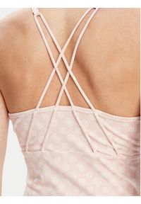 Guess Top V5YP11 MC03W Różowy Slim Fit. Kolor: różowy. Materiał: syntetyk #4