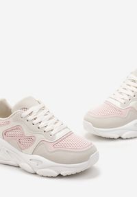 Born2be - Różowe Sneakersy na Grubej Podeszwie Pira. Kolor: różowy #4