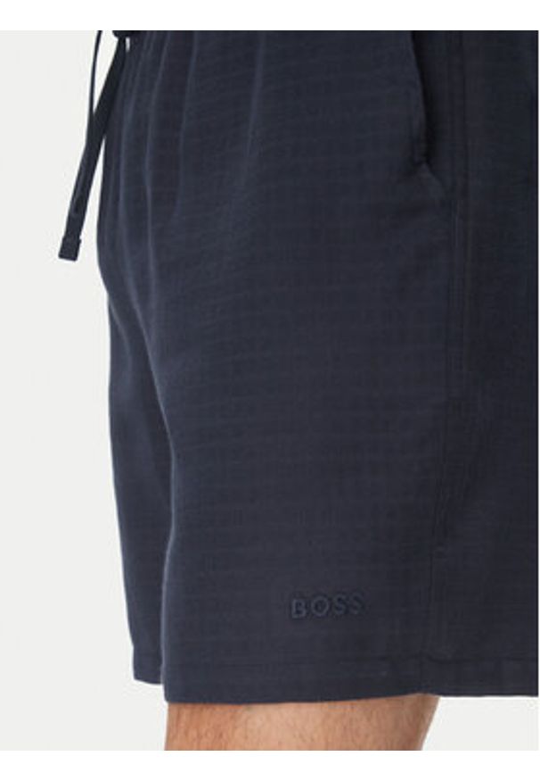 BOSS Szorty materiałowe 50540134 Granatowy Regular Fit. Kolor: niebieski. Materiał: bawełna